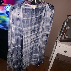 Blue tie die cardigan